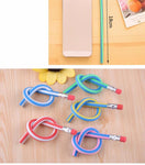 5 pcs/lot Colorful Magic Bendy Flexible Soft Pencil With Eraser Stationery Student Colored Pencils School Office Supplies