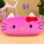 1 PCS Cute Cartoon Plush Pencil Case Kawaii Large Size School Kids Pencil Box Animals Stationery Fashion Makeup Bag for Women