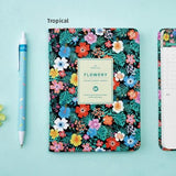 New Arrival Cute PU Leather Floral Flower Schedule Book Diary Weekly Planner Notebook School Office Supplies Kawaii Stationery