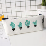 Cactus Pencil Case Canvas School Supplies Kawaii Stationery Estuches Chancery School Cute Pencil Box Pen Bags Penalty