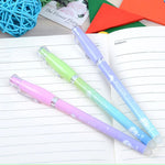 2pcs/set 2018 New Erasable Pen Gel Kawai Gel Pen School Chancery Supply Stationary Cute Funny Stationery 0.38 Blue