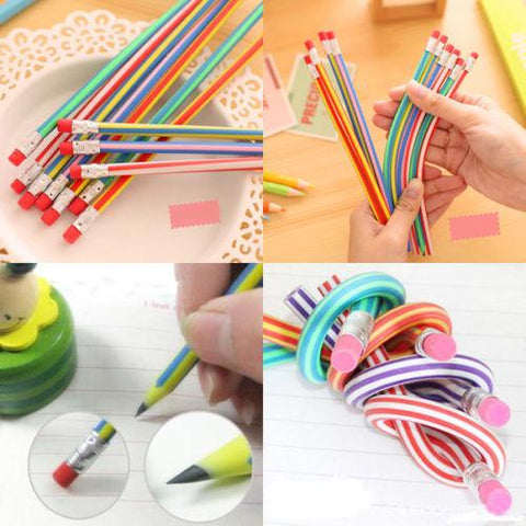 5pcs/Lot Special Offer Staedtler Prismacolor Colorful Magic Bendy Flexible Soft Pencil With Eraser For Kids Writing Gift K6173