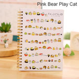 Kawaii Spiral Coil Notebook/Diary Agenda/Pocket book/Office School Supplies From Japan Cartoon Rilakkuma & Sumikkogurashi