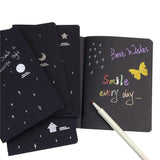 New Sketchbook Diary for Drawing Painting Graffiti Soft Cover Black Paper Sketch Book Notebook Office School Supplies Gift