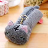 Cat school pencil case Plush estojo escolar cute kalem kutusu estuche escolar pencil cases trousse scolaire stylo papelaria