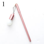 Cute Multifunctional 0.38 Light Pen Bulb Dust Plug Gel Pen Creative Plastic Neutral Pen Korean Stationery For Gift Novelty Item