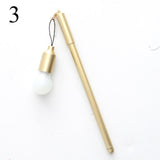 Cute Multifunctional 0.38 Light Pen Bulb Dust Plug Gel Pen Creative Plastic Neutral Pen Korean Stationery For Gift Novelty Item