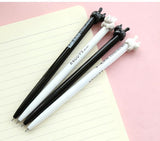 1PC/lot Kawaii cat Gel pen Cute cats click type 0.5mm black ink pens zakka Stationery Canetas escolar school supplies(ss-a962)