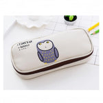 New School Supplies Student Pencil Box Canvas Stationery Box High-capacity Multi-functional Pen Bag Flip-top Animal Pencil Case