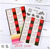 2pcs/set New 2019 year Calendar Sticker Notebook Index Monthly Category Sticker Planner Accessories Slip Sheet Escolar 2019