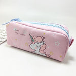 Big Zipper Unicorn Pencil Case Big capacity Canvas School Pencil Bag Storage bag pen Pouch School Supplies Stationery Estuches