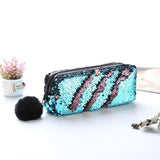 Shining PU Sequin Large Pencil Case Stationery Storage pen Organizer Bag School Office Supply Escolar Cosmetic Holder for gift