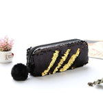 Shining PU Sequin Large Pencil Case Stationery Storage pen Organizer Bag School Office Supply Escolar Cosmetic Holder for gift