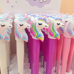 Cosas Kawaii Unicorn Light Silica Head Gel Pen Novelty Neutral Pen For Writing Kids Gift Office School Supply Lovely Papeterie