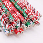 10 Pcs Christmas Pattern 187*8mm Eraser Wood Hb Pencil Color Pen Pole Children Students Painting Sketch Write Student Stationery