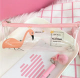 Transparent Pencil Cases for girls Cute PVC cactus pen bag School Supplies Stationery pouch kawaii Pencil Box canetas escolar