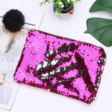 Shining PU Sequin Large Pencil Case Stationery Storage pen Organizer Bag School Office Supply Escolar Cosmetic Holder for gift