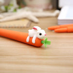 Korean Stationery Creative Carrot Rabbit Gel Pens Kawaii Pen 0.5mm Gel Ink Pen