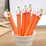 Korean Stationery Creative Carrot Rabbit Gel Pens Kawaii Pen 0.5mm Gel Ink Pen