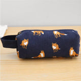 Novelty Raccoon Alpaca Fox Canvas Pencil Case Stationery Kids School Pencil Cases Boys Girls Pencil Bag for School Supplies