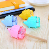 1pcs Color Random Kawaii Hedgehog Design Double Orifice Mini Pencil Sharpener Children Cartoon Pencil Sharpener