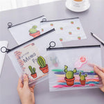 1 Pcs Kawaii Cactus Waterproof PVC Pencil Cases Pen Bags Stationery Storage School Supplies Pencil Bags Free Shipping