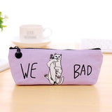 1pcs Children Love Gift Pencil Case Canvas School Supplies Kawaii Stationery Estuches Chancery School Cute Pencil Box Pen Bags